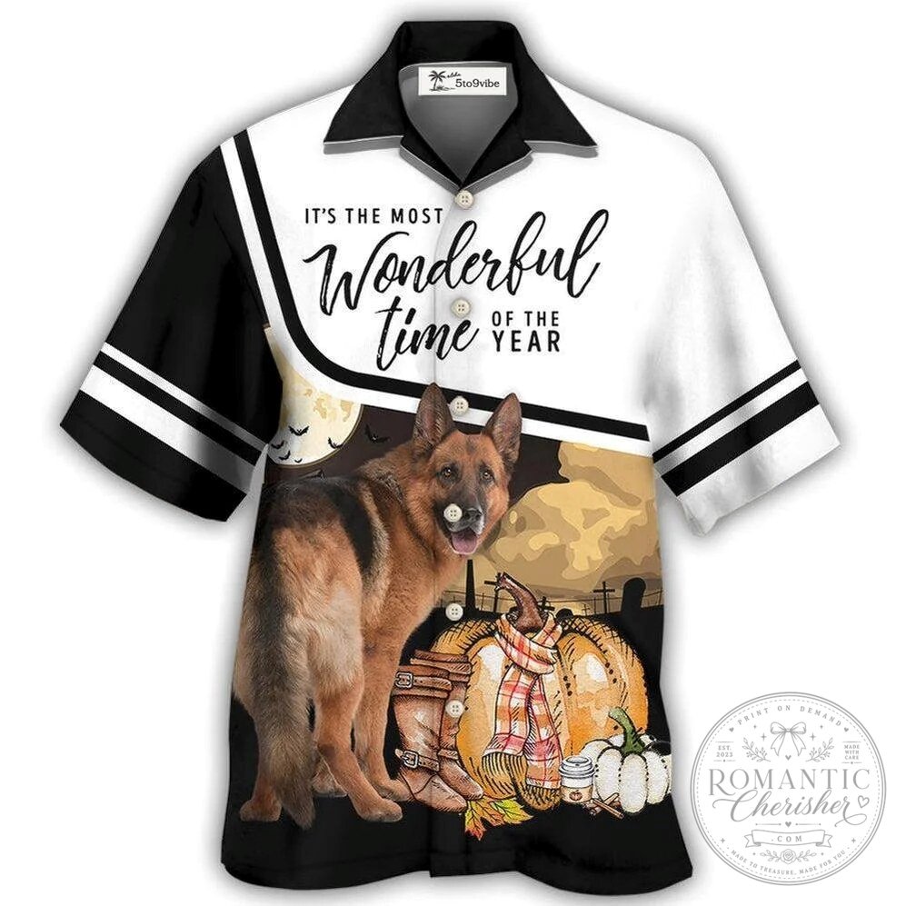 German Shepherd Wonderful Time Of The Year Autumn Hawaiian Shirt