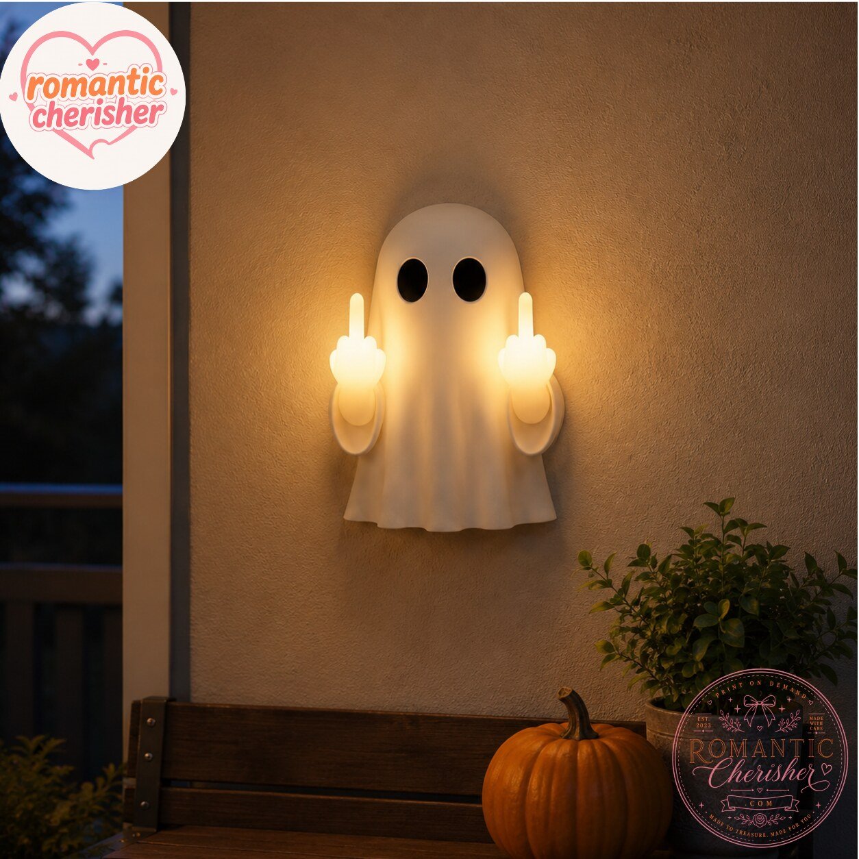 Hex & Hollow Halloween Ghost Lantern