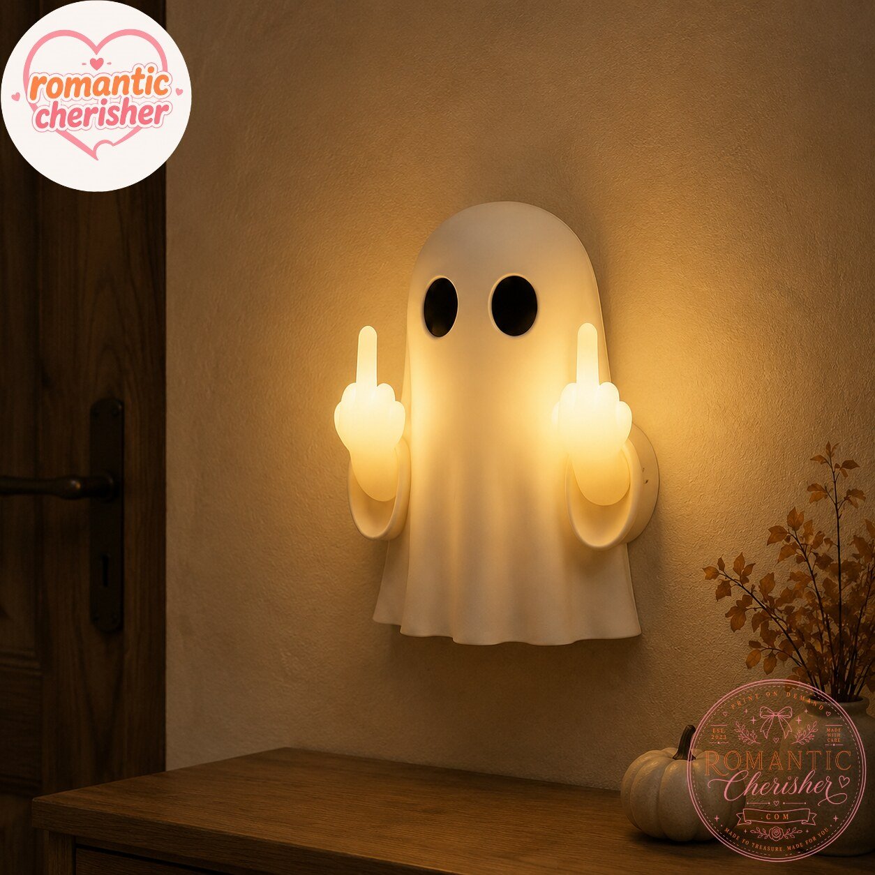 Hex & Hollow Halloween Ghost Lantern Hex & Hollow Ghost Lantern for Halloween Decor – image 2 of 4