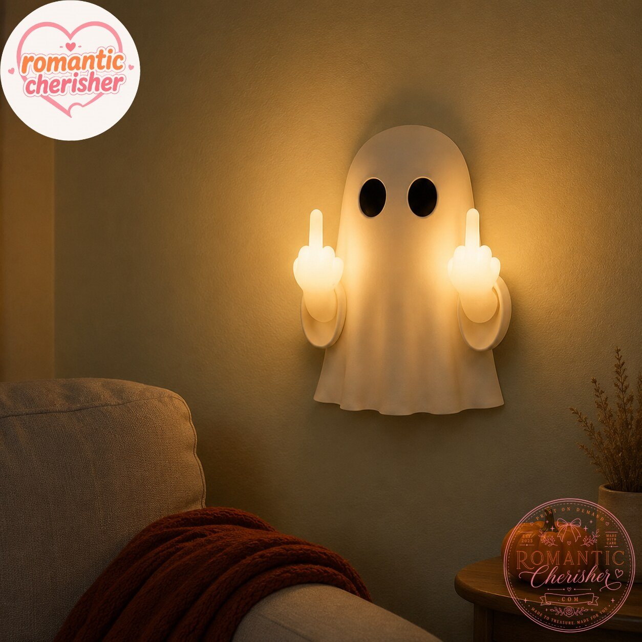 Hex & Hollow Halloween Ghost Lantern Hex & Hollow Ghost Lantern for Halloween Decor – image 4 of 4