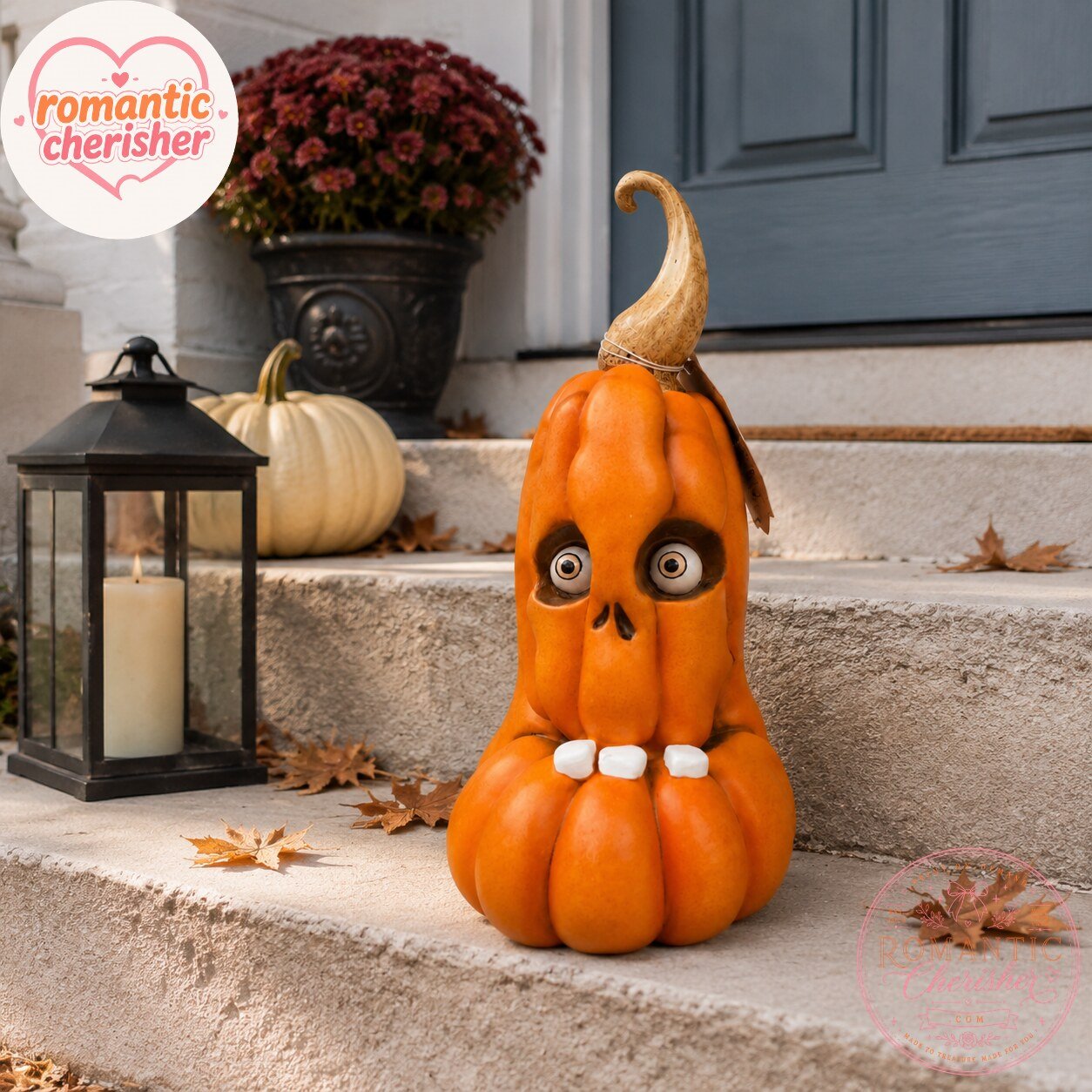 Orange Pumpkin Monster Halloween Decor 6 Orange Pumpkin Monster Halloween Decor