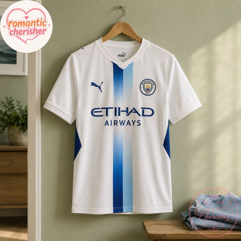 Manchester City Puma White Blue Third Kit Jersey