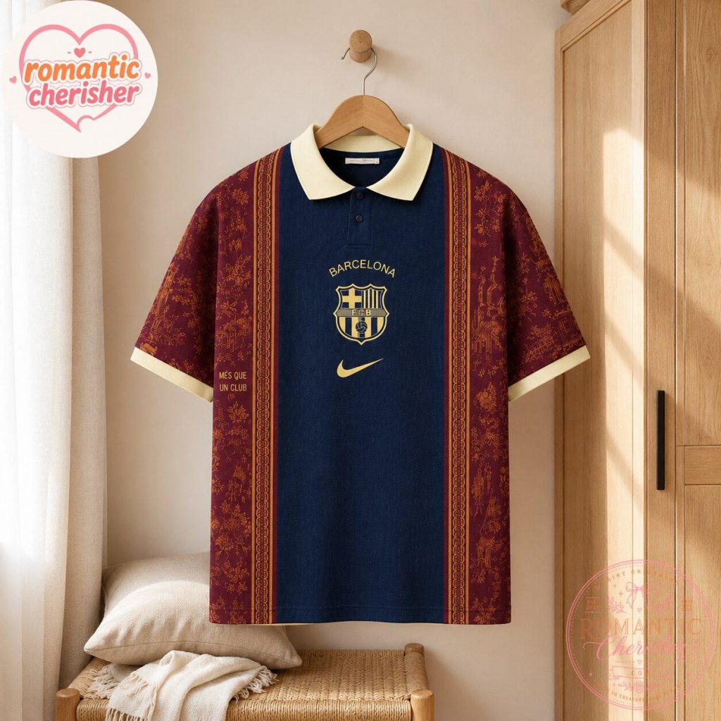 FC Barcelona Nike Navy Burgundy Polo Soccer Jersey