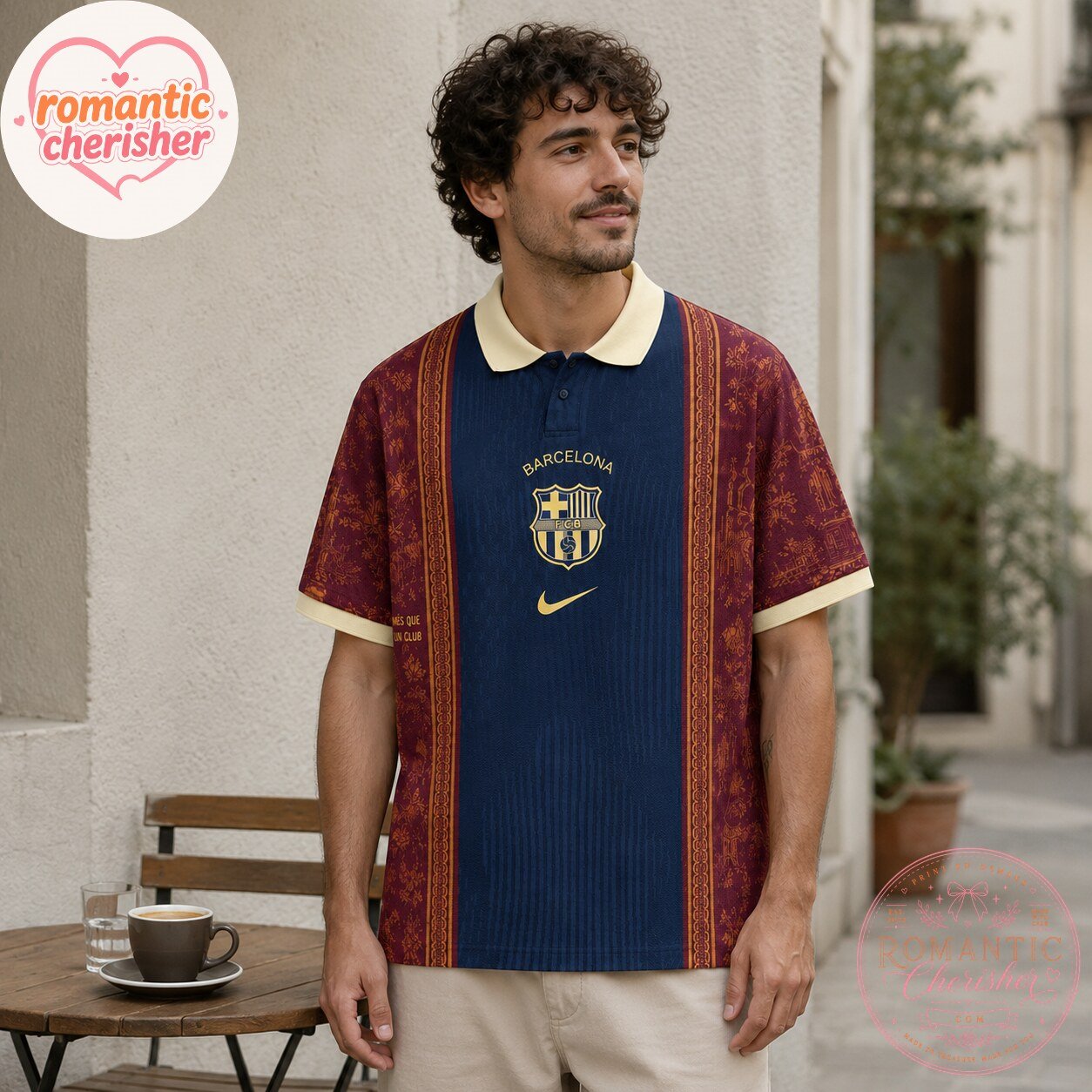 FC Barcelona Nike Navy Burgundy Polo Soccer Jersey 7 FC Barcelona Nike Navy Burgundy Polo Soccer Jersey