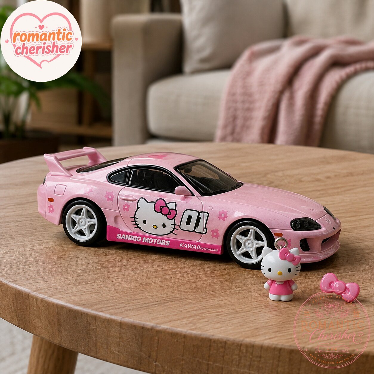 Hot Wheels Hello Kitty JDM Legends Toyota Supra Die-Cast Car Hot Wheels Hello Kitty JDM Toyota Supra Die-Cast Car – image 3 of 4