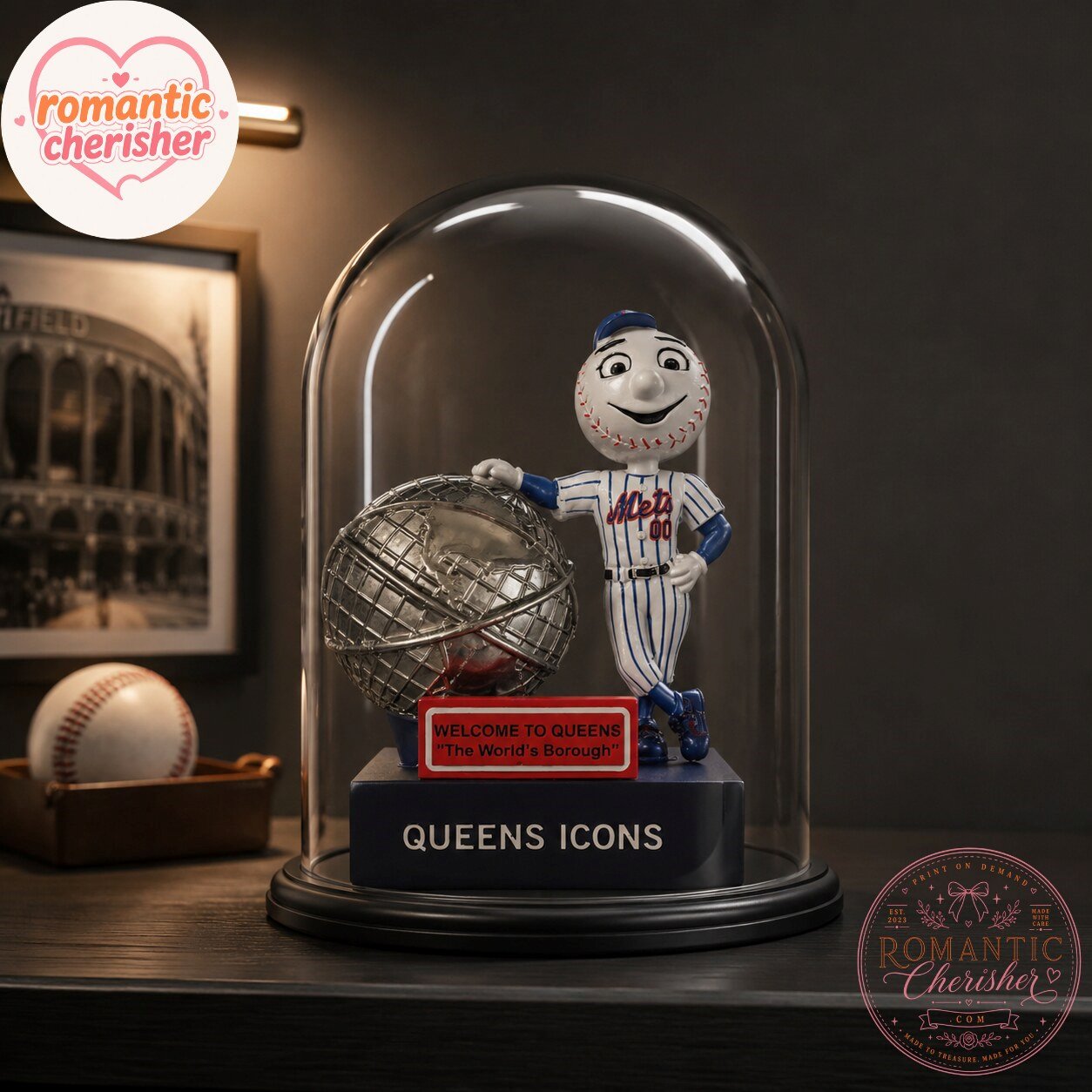 New York Mets Mr. Met Queens Icons Bobblehead Figure 6 New York Mets Mr. Met Queens Icons Bobblehead Figure