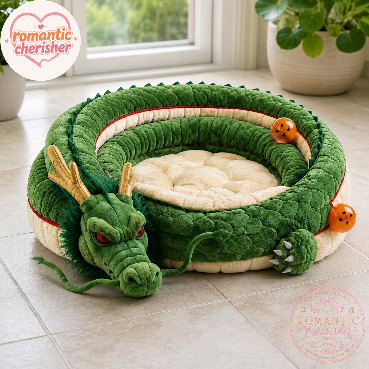 Dragon Ball Z Shenron Dragon Dog Bed Dragon Ball Z Shenron Dragon Pet Bed for Dogs – image 4 of 4