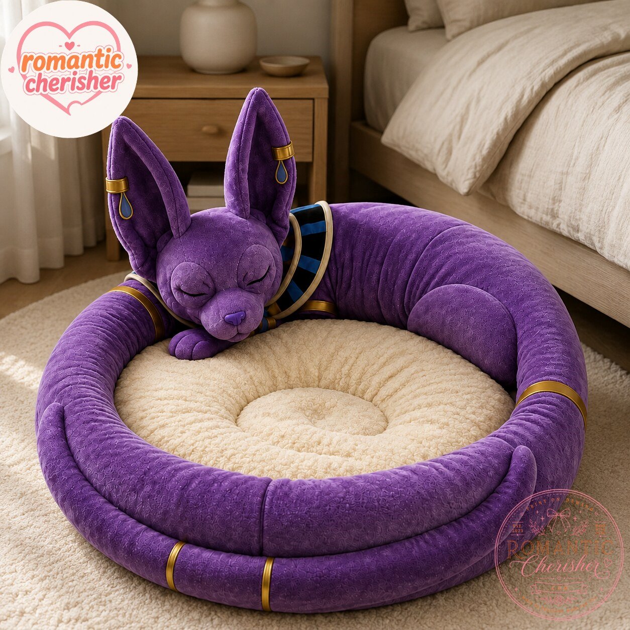 Dragon Ball Beerus Purple Cat Dog Bed 5 Dragon Ball Beerus Purple Cat Dog Bed
