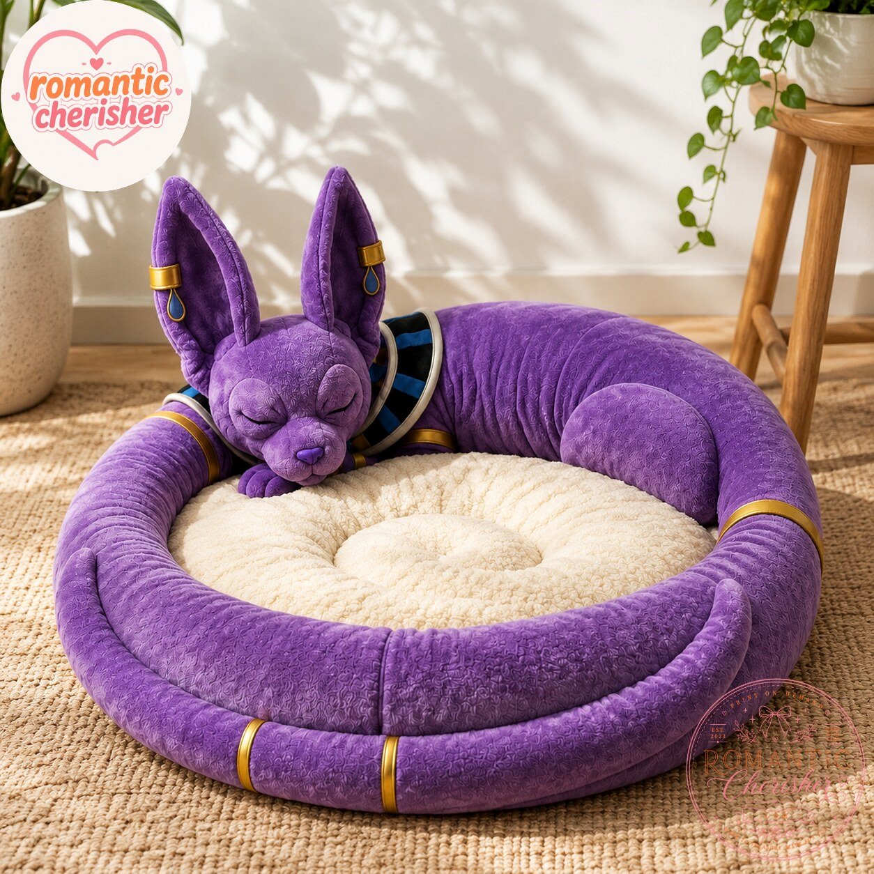 Dragon Ball Beerus Purple Cat Dog Bed 6 Dragon Ball Beerus Purple Cat Dog Bed