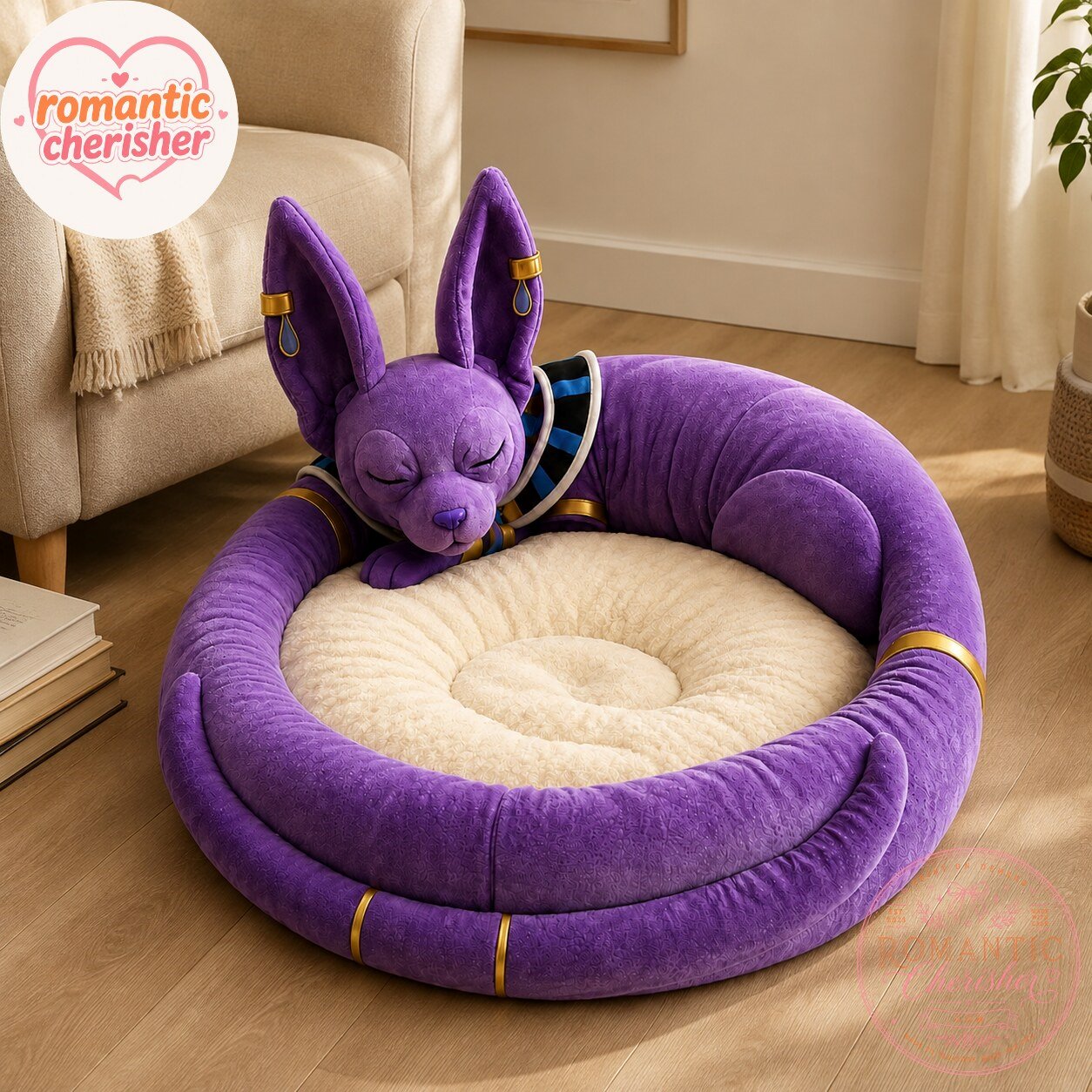 Dragon Ball Beerus Purple Cat Dog Bed 7 Dragon Ball Beerus Purple Cat Dog Bed