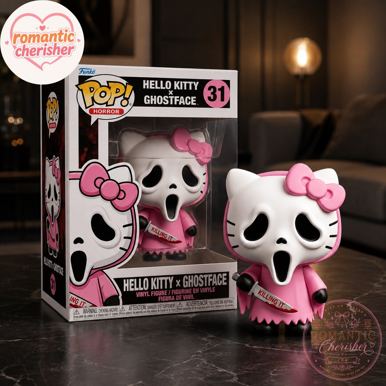 Hello Kitty x Ghostface Funko Pop Horror Vinyl Figure