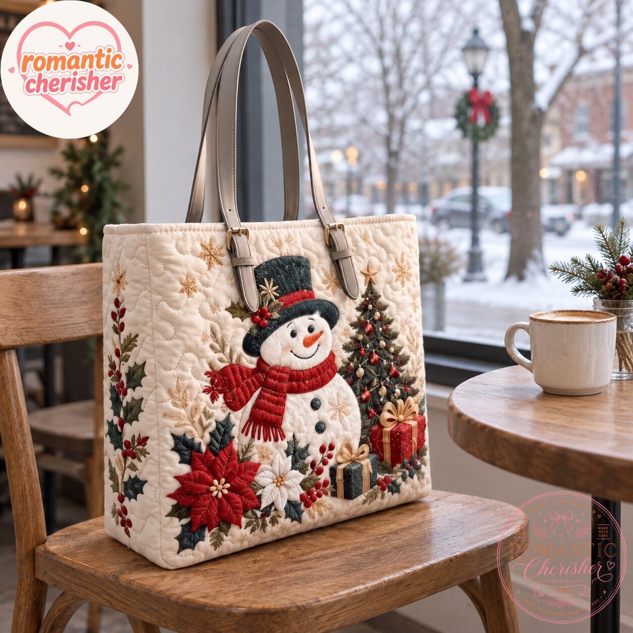 Christmas Tree Snowman Tote Bag 6 Christmas Tree Snowman Tote Bag