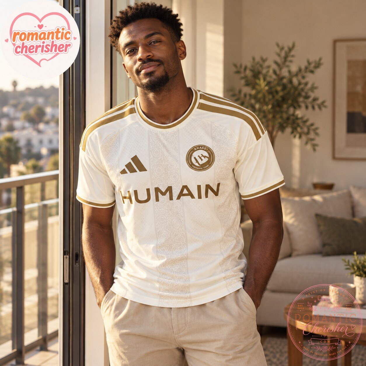 Al Nassr Humain White Gold Soccer Jersey 5 Al Nassr Humain White Gold Soccer Jersey