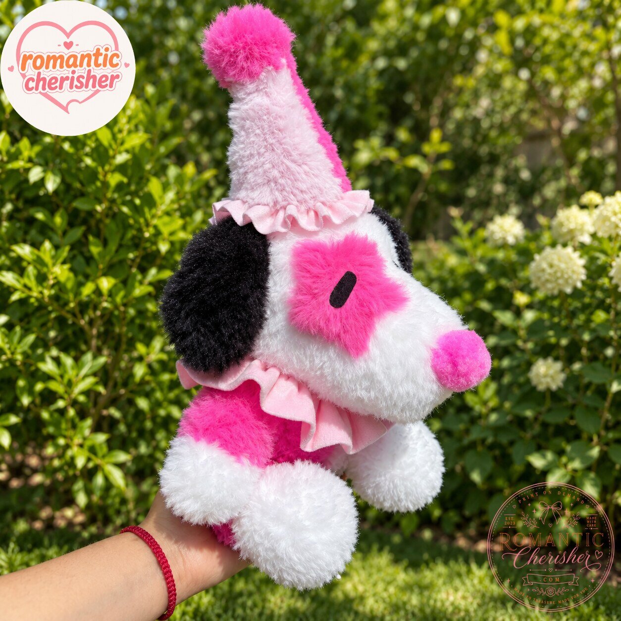 Snoopy Pink Clown Costume Plush Toy 5 Snoopy Pink Clown Costume Plush Toy