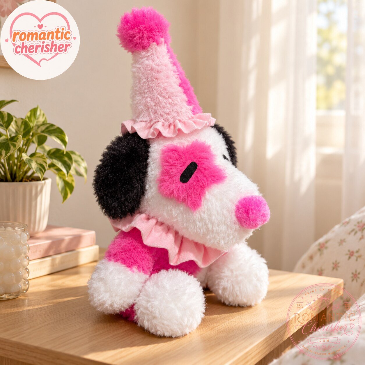 Snoopy Pink Clown Costume Plush Toy 7 Snoopy Pink Clown Costume Plush Toy