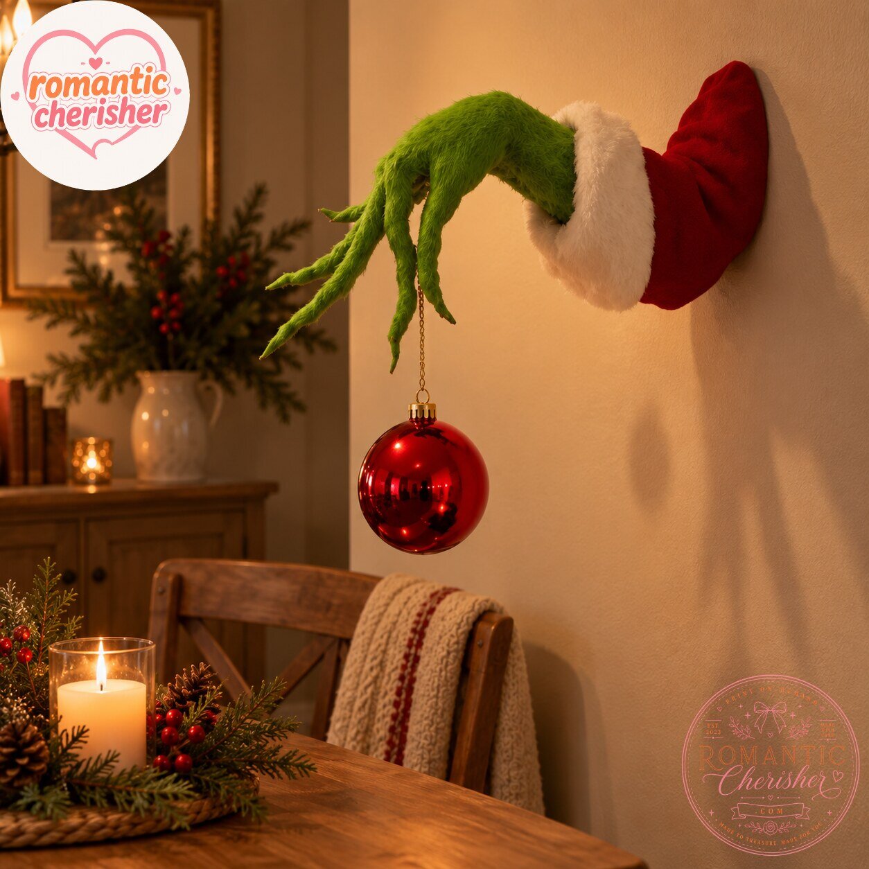 Grinch Hand Christmas Wall Decor 5 Grinch Hand Christmas Wall Decor