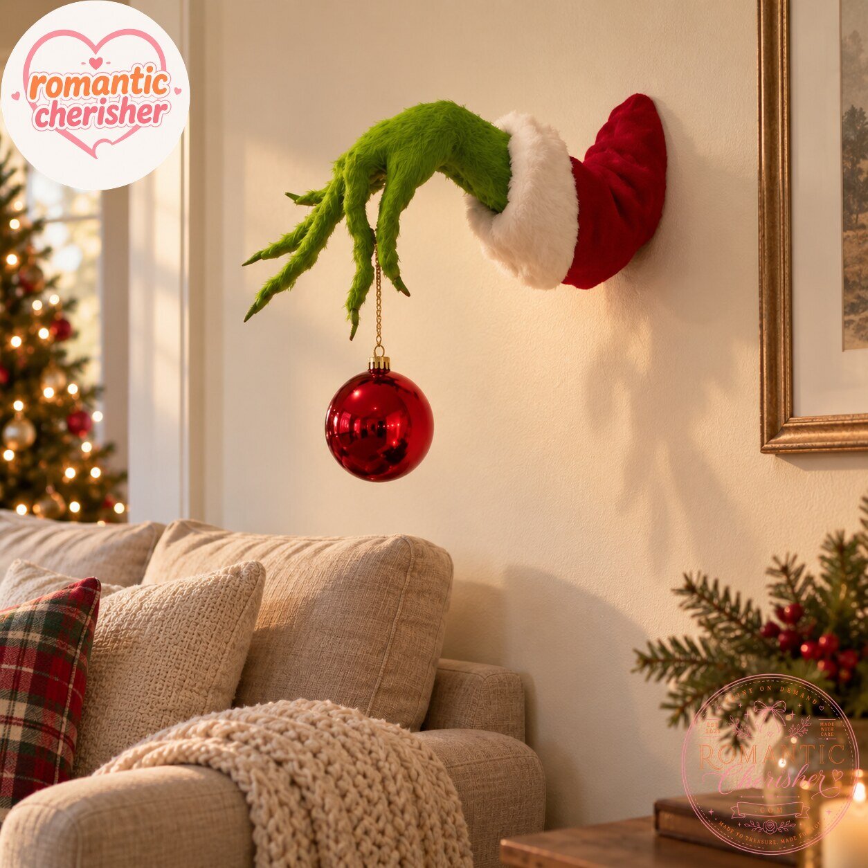 Grinch Hand Christmas Wall Decor 6 Grinch Hand Christmas Wall Decor