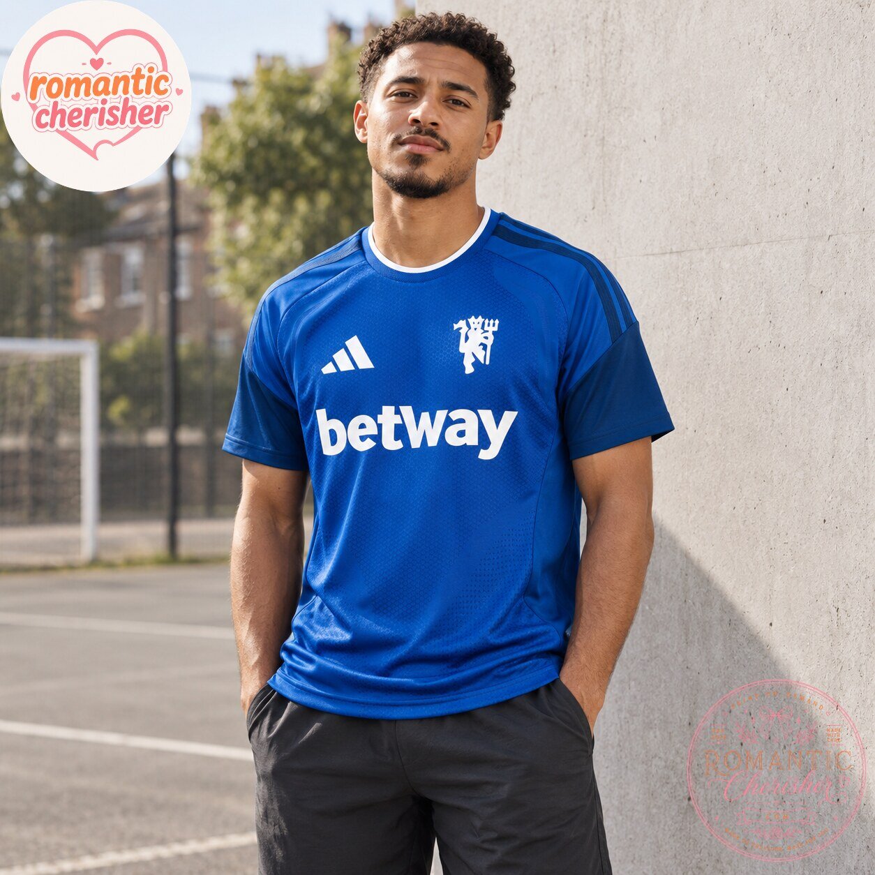 Manchester United Blue Adidas Betway Soccer Jersey 5 Manchester United Blue Adidas Betway Soccer Jersey