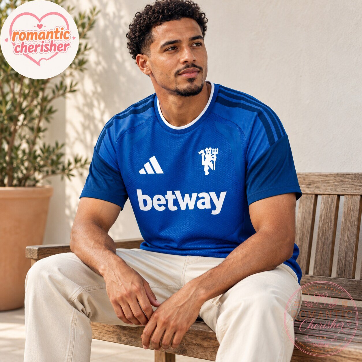 Manchester United Blue Adidas Betway Soccer Jersey 7 Manchester United Blue Adidas Betway Soccer Jersey