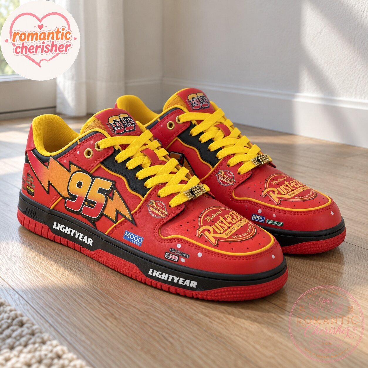 Lightning McQueen Cars Number 95 Custom Sneakers