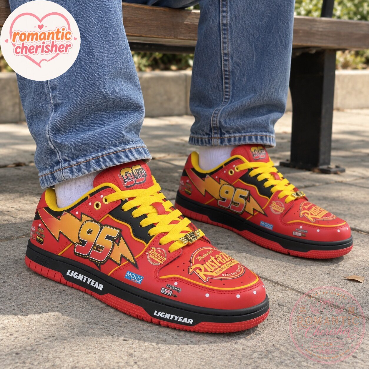 Lightning McQueen Cars Number 95 Custom Sneakers 5 Lightning McQueen Cars Number 95 Custom Sneakers