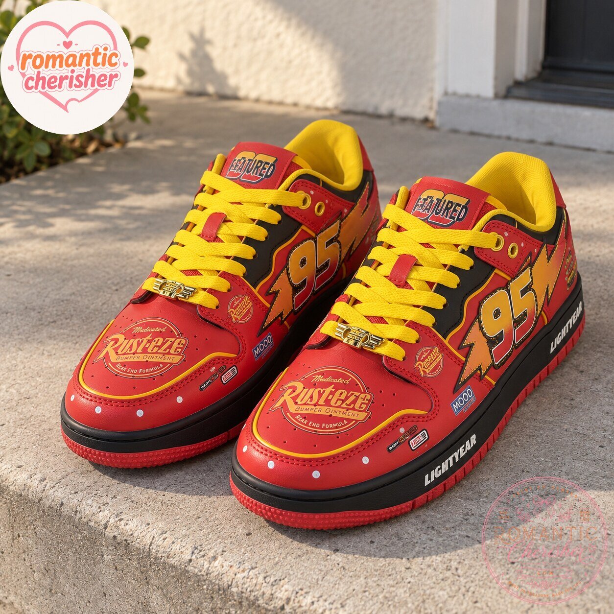 Lightning McQueen Cars Number 95 Custom Sneakers 7 Lightning McQueen Cars Number 95 Custom Sneakers