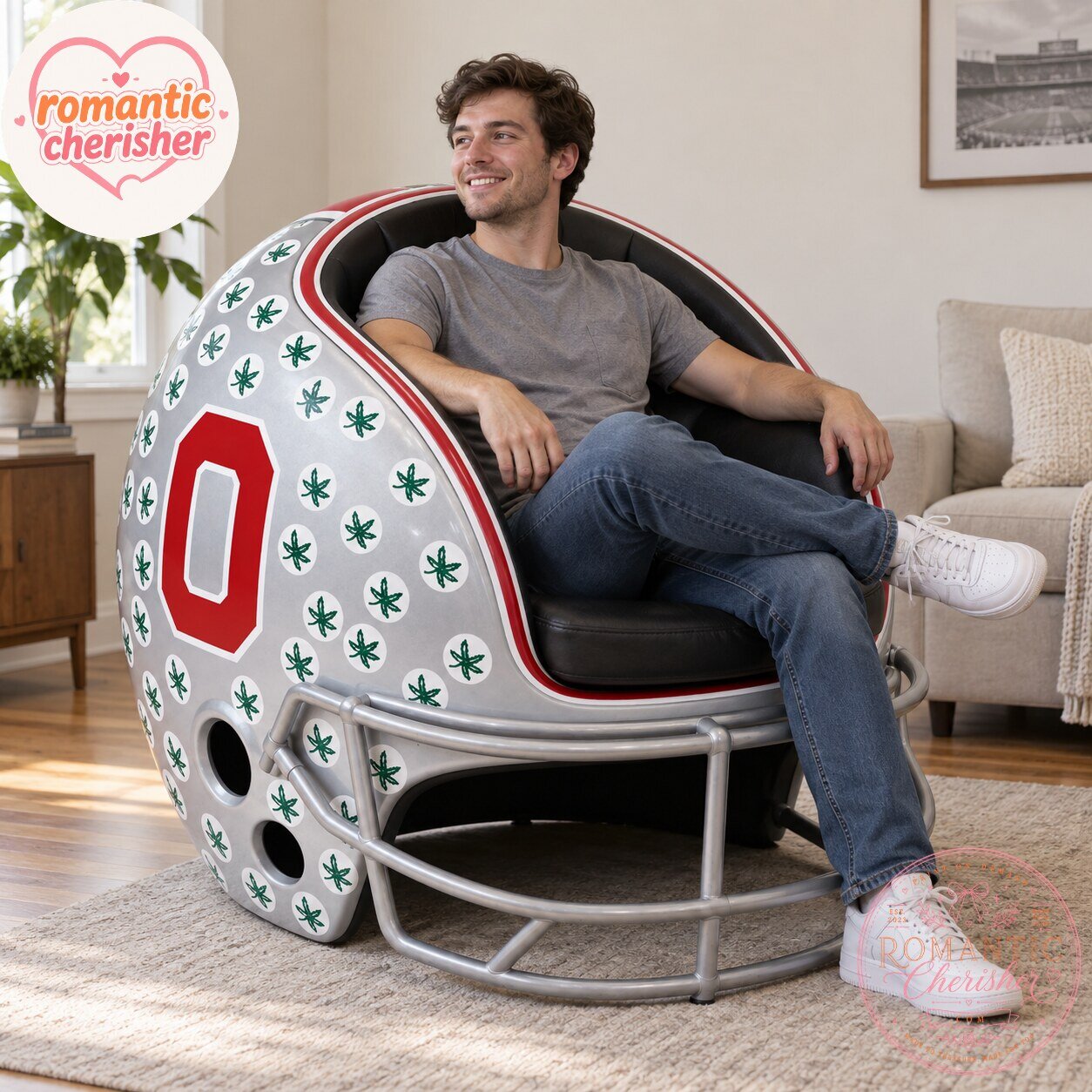 Ohio State Buckeyes Football Helmet Chair Ohio State Buckeyes Football Helmet Fan Chair – image 3 of 4
