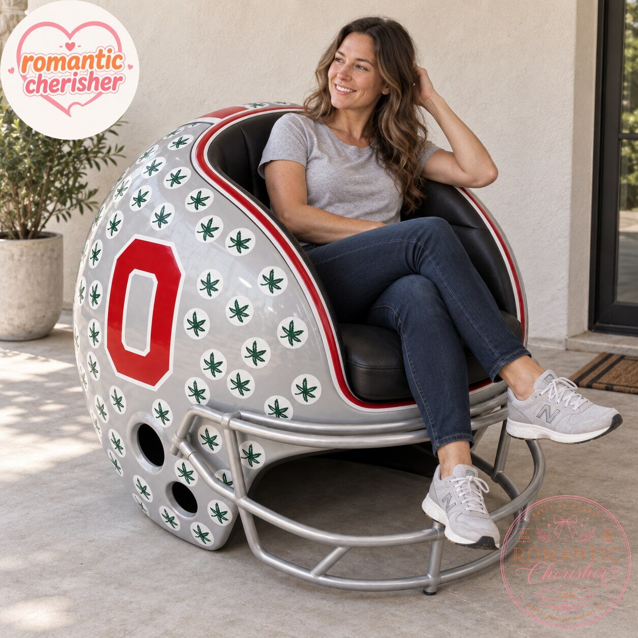 Ohio State Buckeyes Football Helmet Chair Ohio State Buckeyes Football Helmet Fan Chair – image 4 of 4