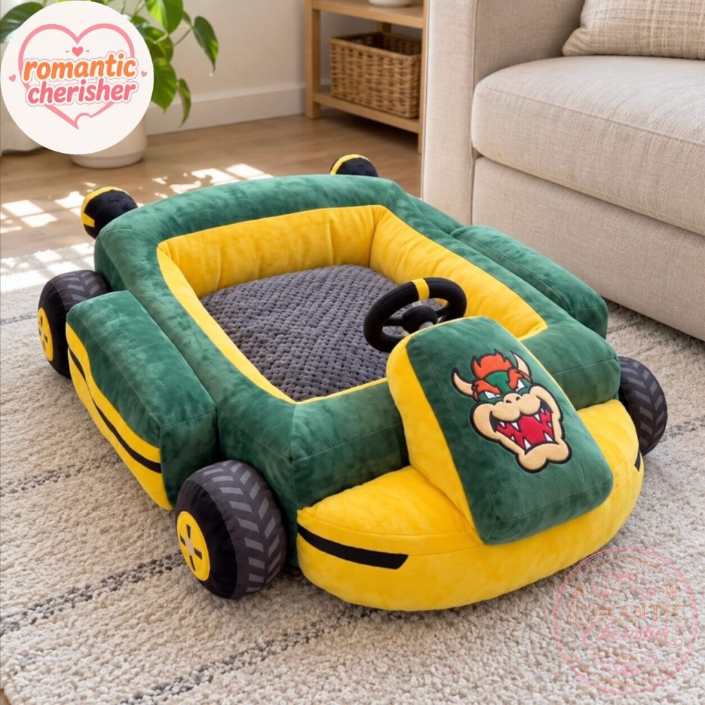 Bowser Mario Kart Plush Pet Bed