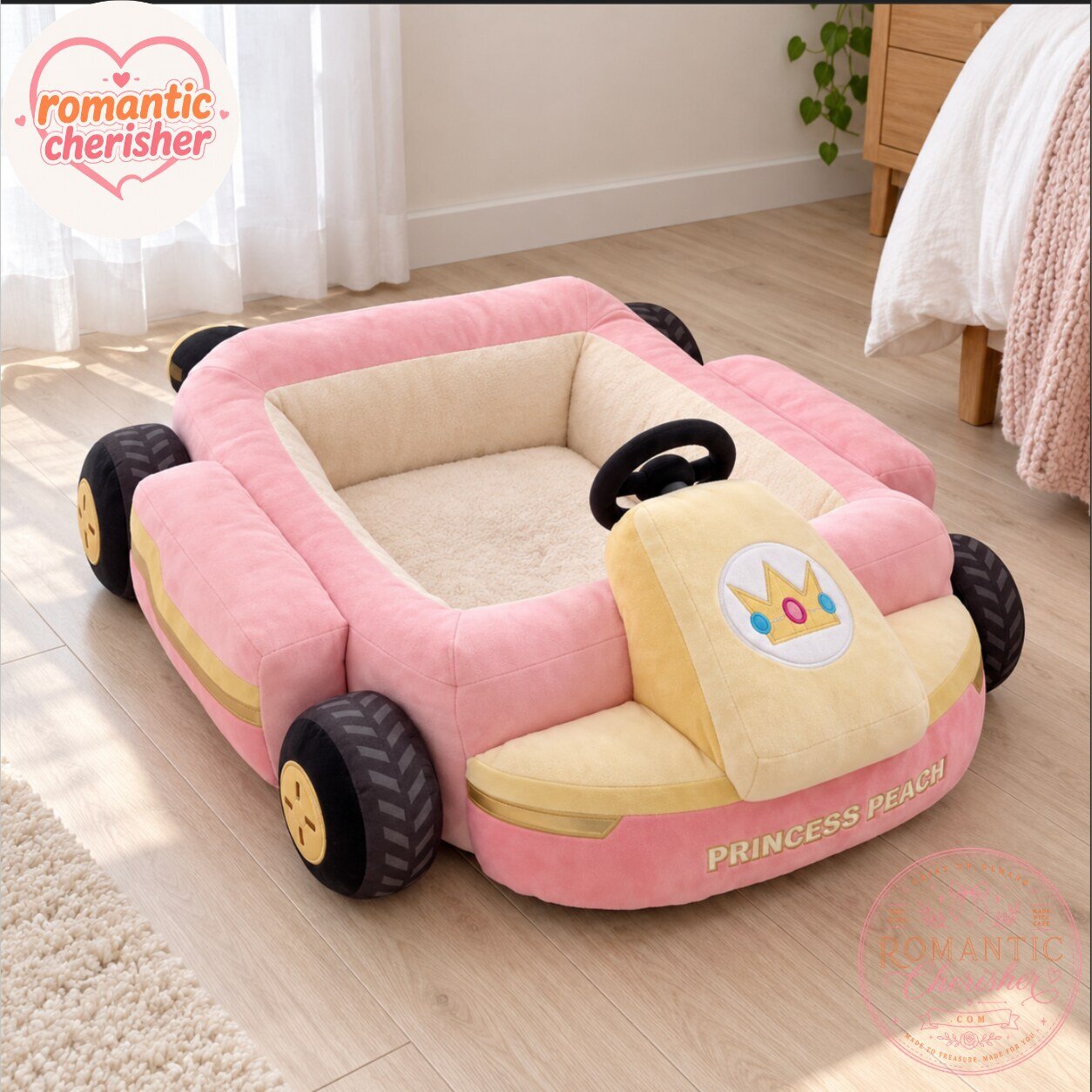 Mario Kart Princess Peach Car Shaped Pet Bed