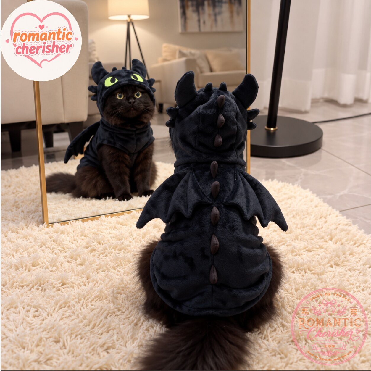 Toothless Dragon Cat Halloween Costume