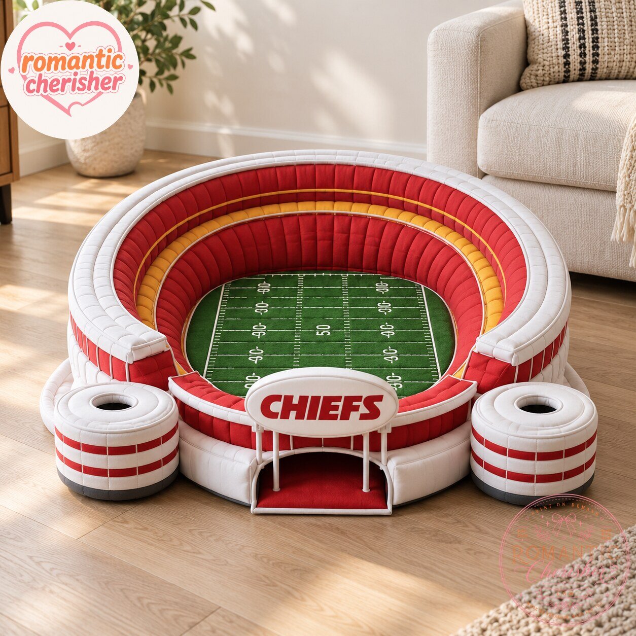 Kansas City Chiefs Football Stadium Pet Bed
