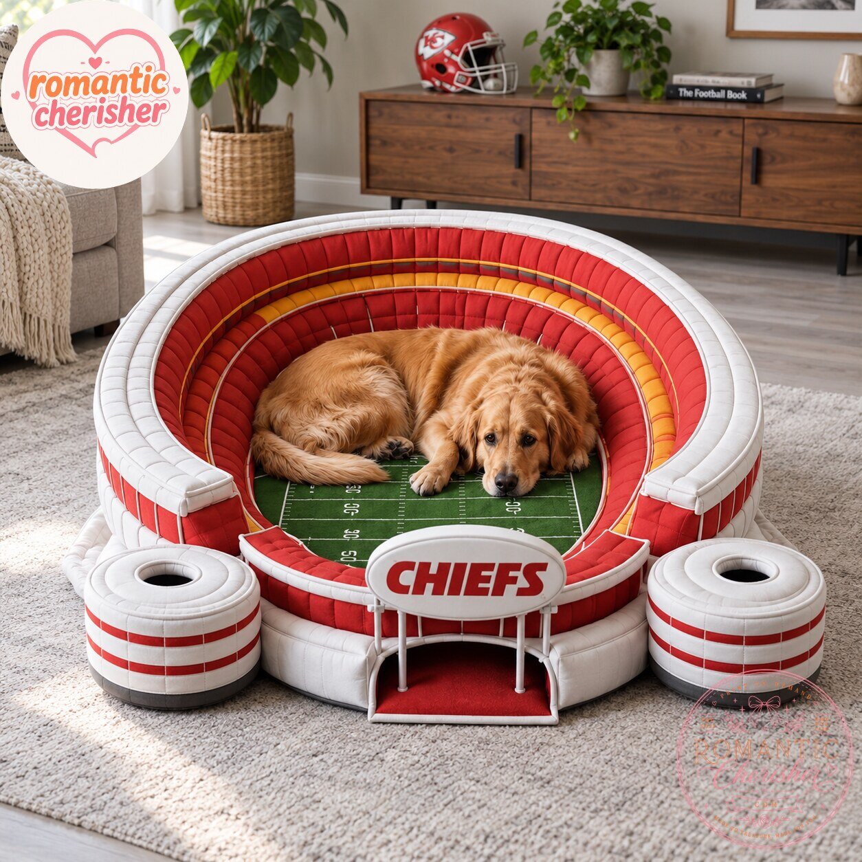 Kansas City Chiefs Football Stadium Pet Bed 5 Kansas City Chiefs Football Stadium Pet Bed