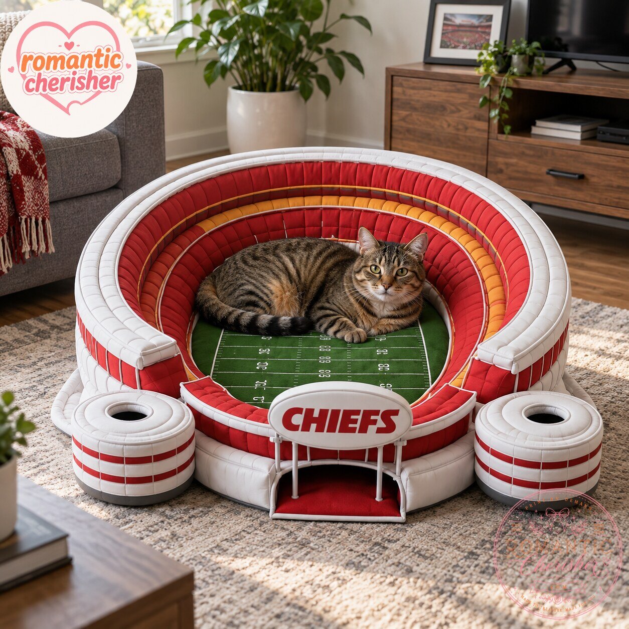 Kansas City Chiefs Football Stadium Pet Bed 7 Kansas City Chiefs Football Stadium Pet Bed
