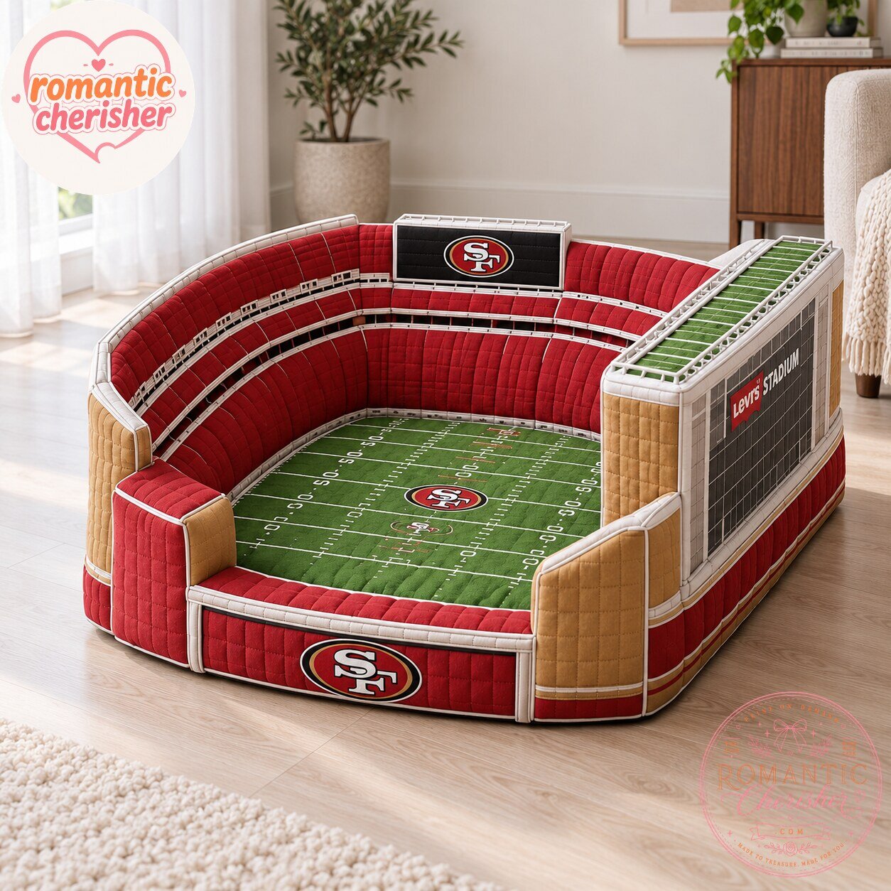 San Francisco 49ers Football Stadium Pet Bed
