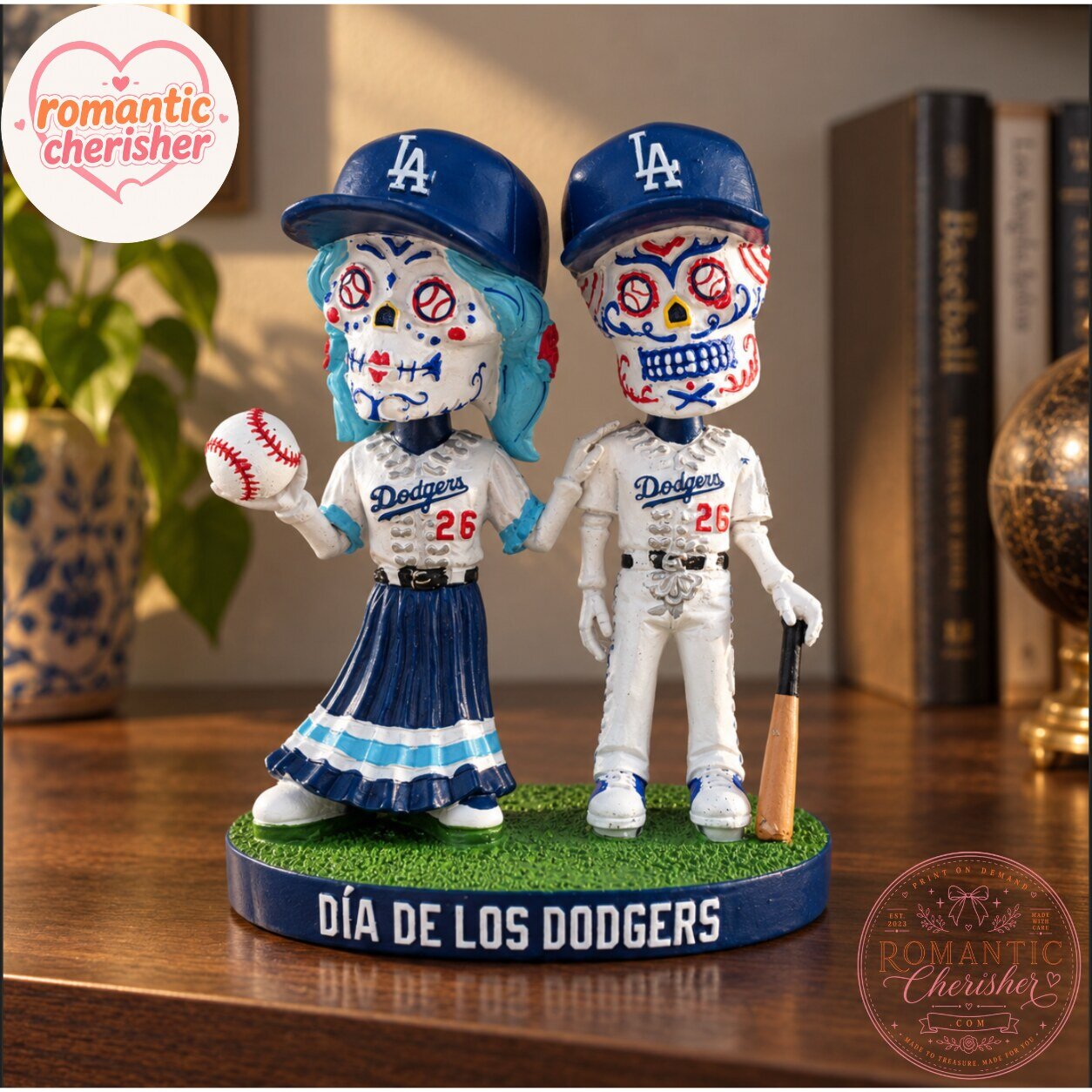 Los Angeles Dodgers Sugar Skull Bobblehead Set 4 Los Angeles Dodgers Sugar Skull Bobblehead Set