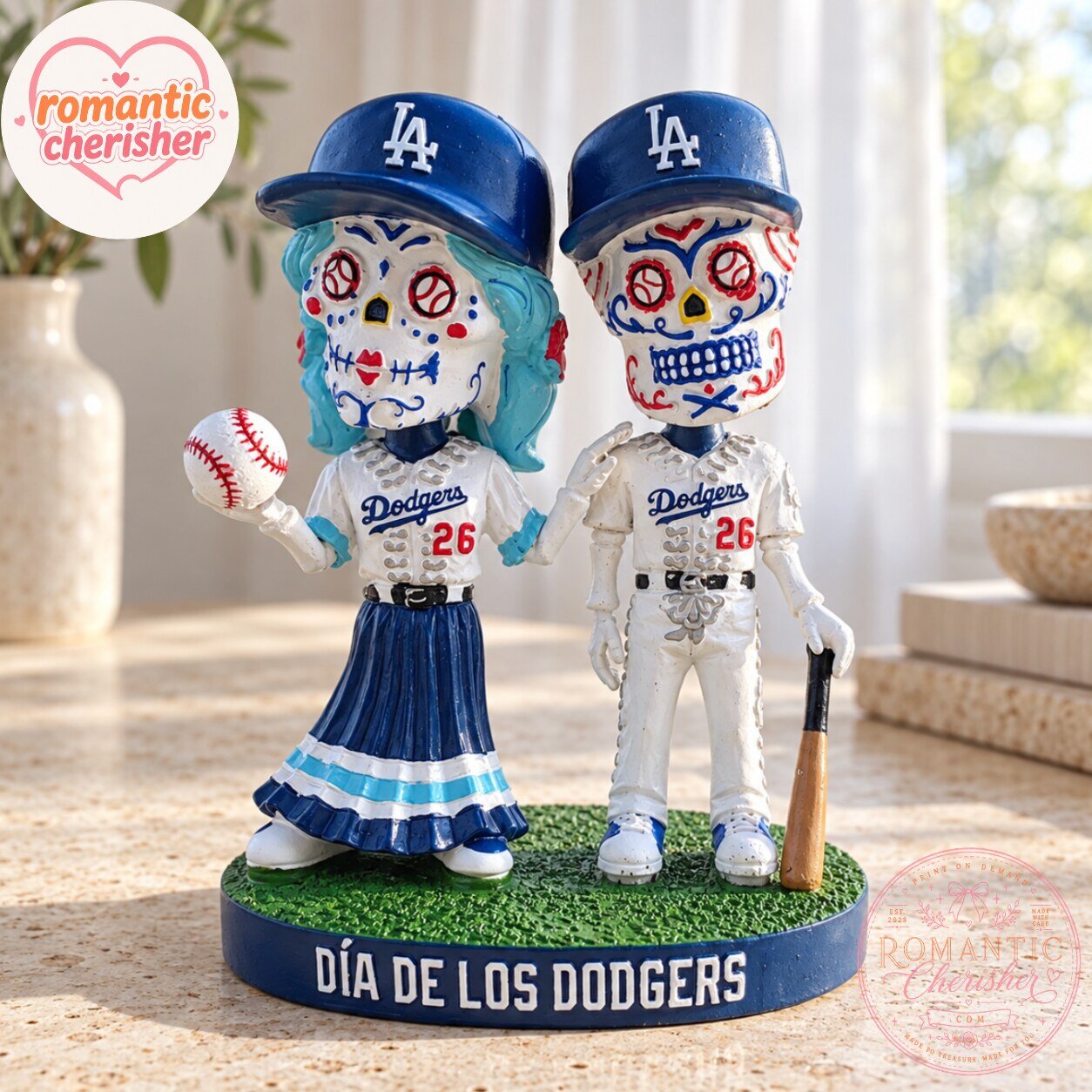 Los Angeles Dodgers Sugar Skull Bobblehead Set 5 Los Angeles Dodgers Sugar Skull Bobblehead Set