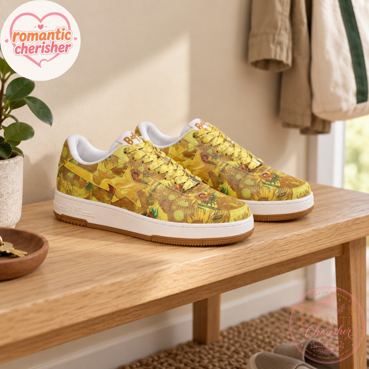 BAPE x Van Gogh Museum Sunflowers BAPE STA Sneakers