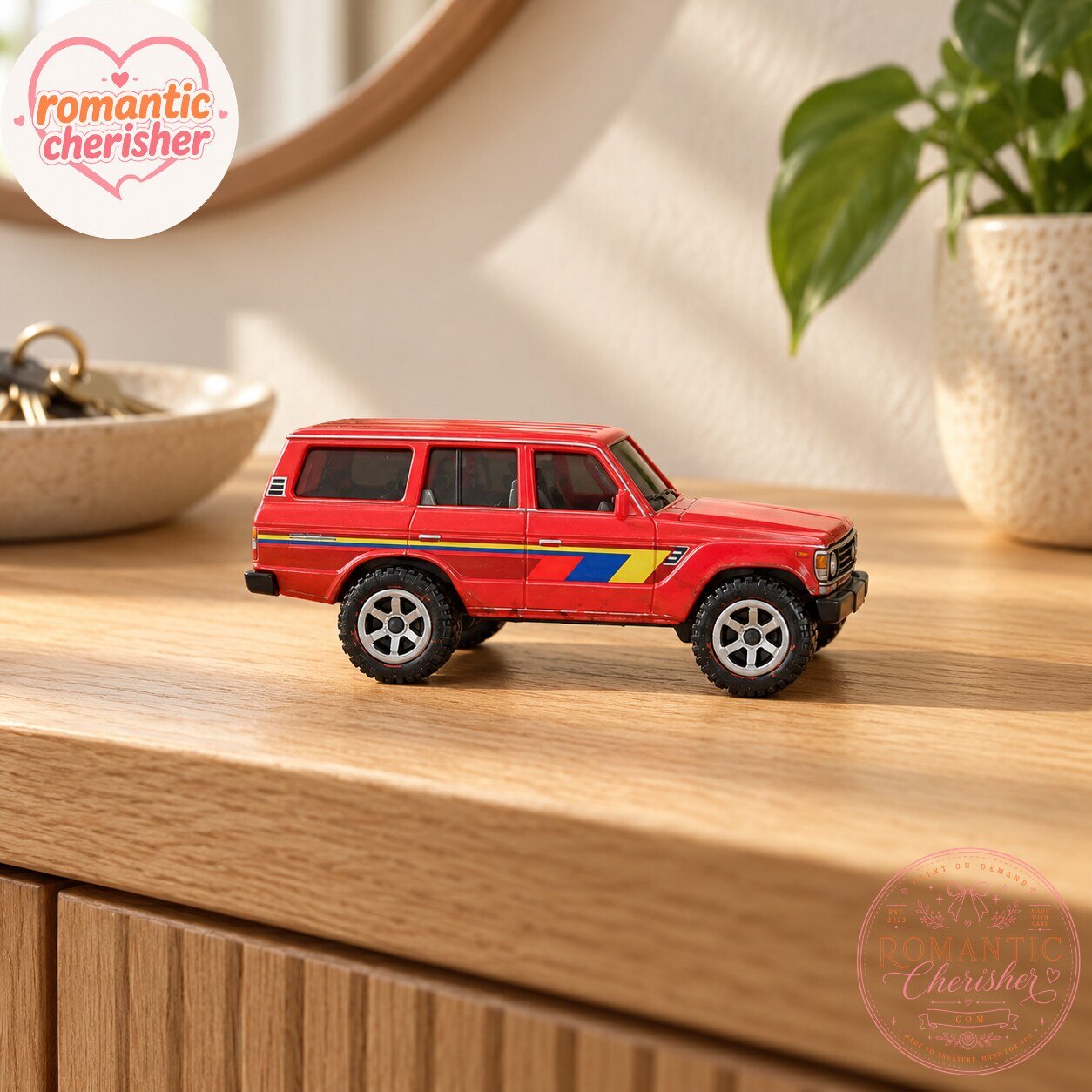 Hot Wheels Toyota Land Cruiser FJ60 Red Die-Cast Car 6 Hot Wheels Toyota Land Cruiser FJ60 Red Die-Cast Car