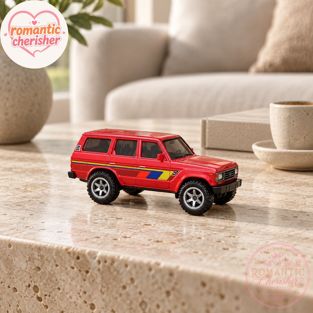 Hot Wheels Toyota Land Cruiser FJ60 Red Die-Cast Car 7 Hot Wheels Toyota Land Cruiser FJ60 Red Die-Cast Car