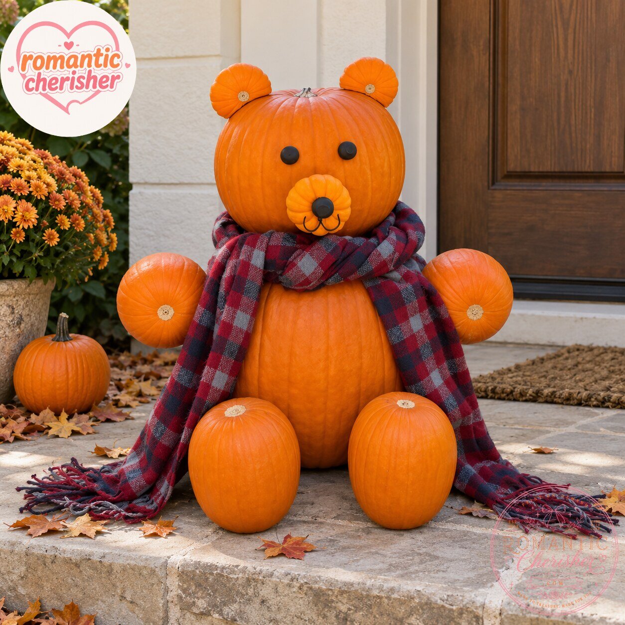 Pumpkin Bear Halloween Porch Decoration 5 Pumpkin Bear Halloween Porch Decoration