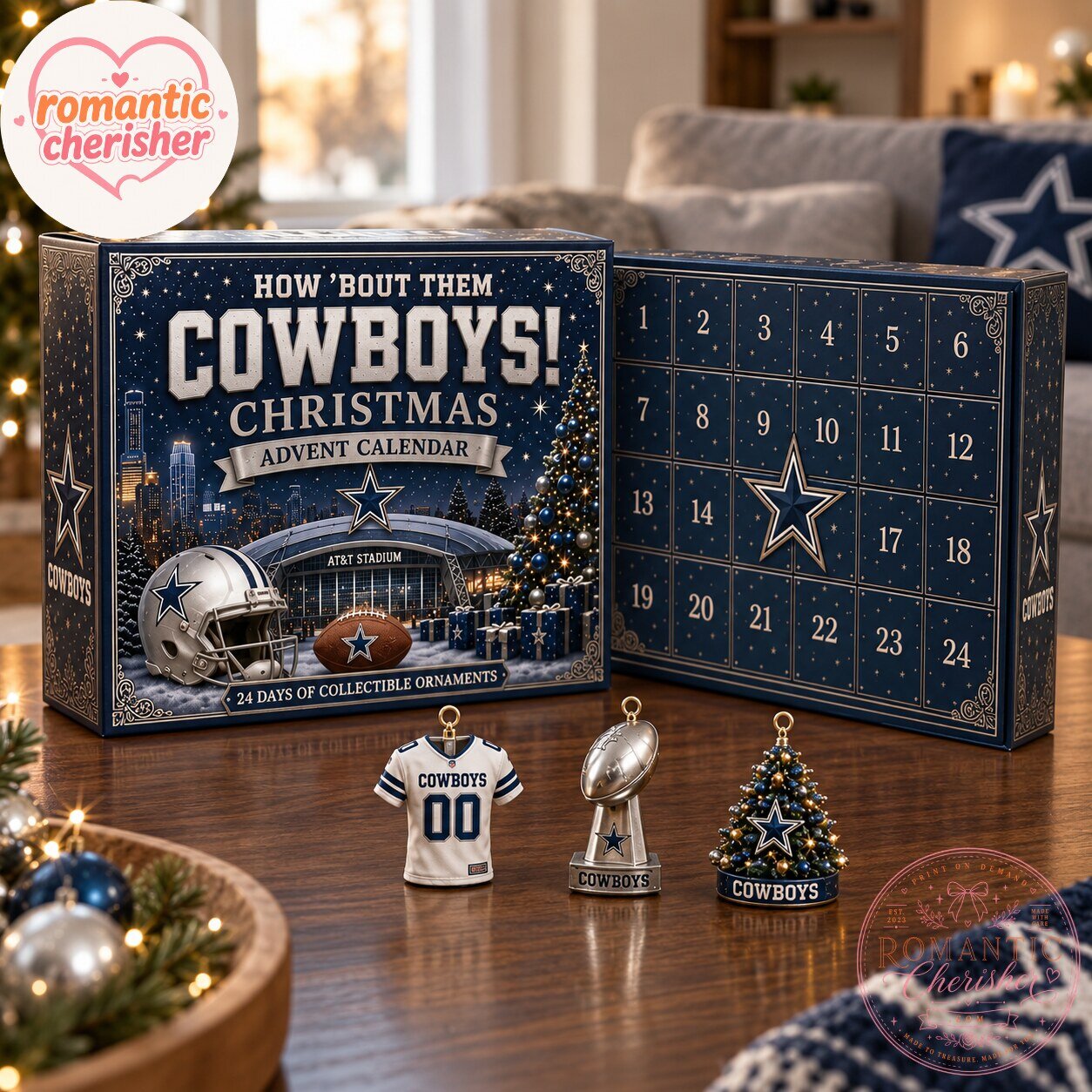 Dallas Cowboys Christmas Advent Calendar 24 Days Of Collectible Ornaments