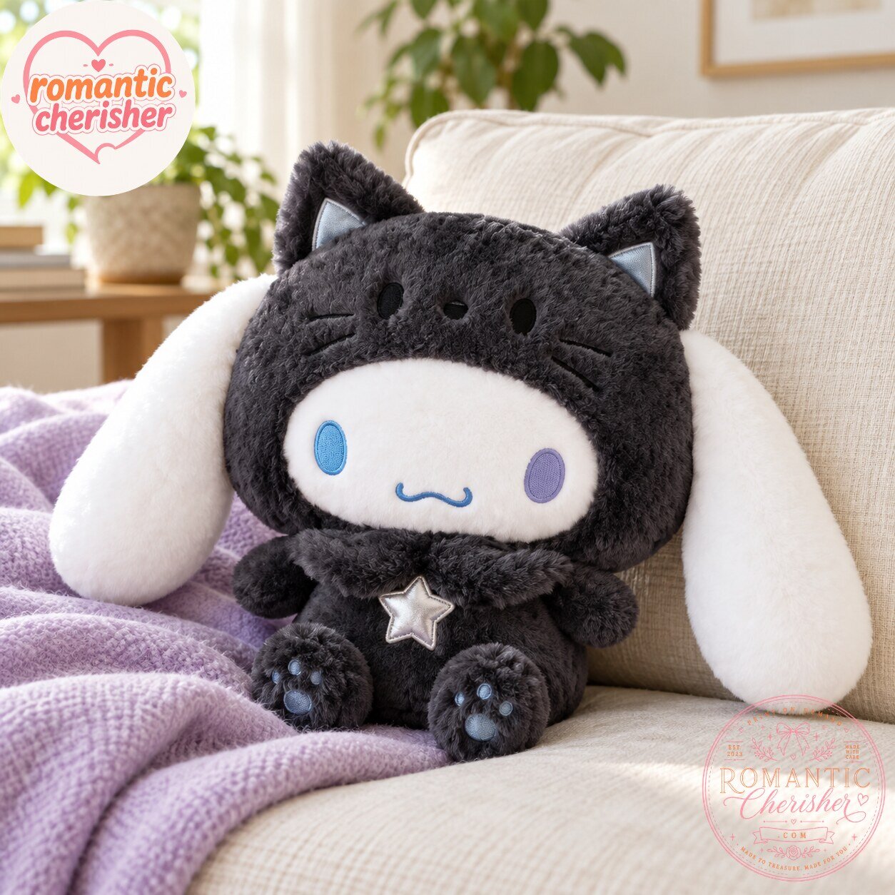 Cinnamoroll Black Cat Costume Plush Toy 5 Cinnamoroll Black Cat Costume Plush Toy