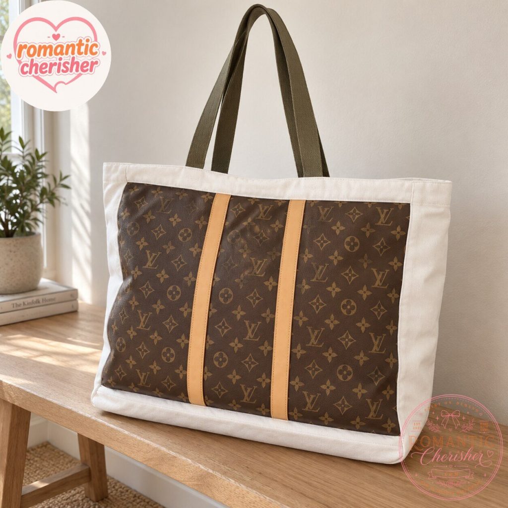 Louis Vuitton Inspired Monogram Canvas Travel Tote Bag