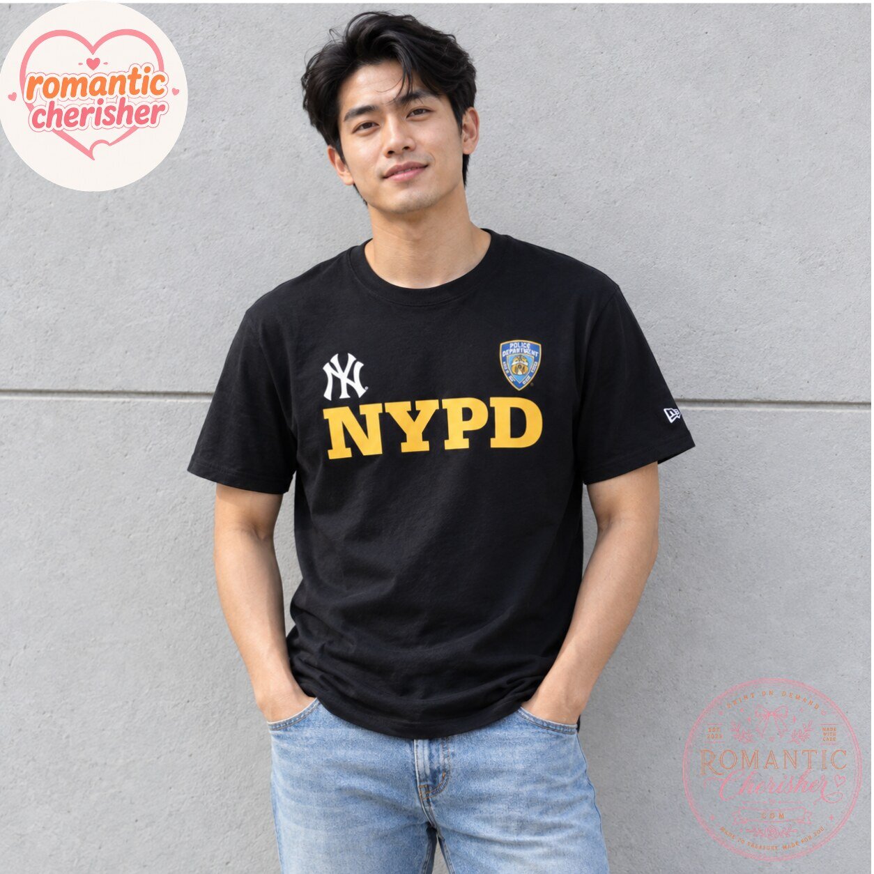 NYPD New York Yankees New Era Black T-Shirt 5 NYPD New York Yankees New Era Black T-Shirt