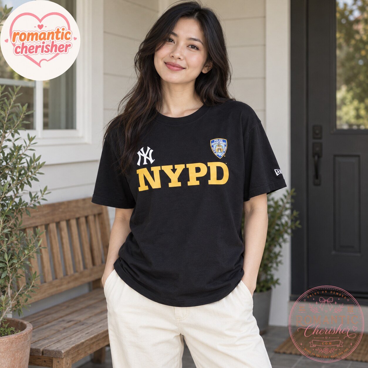 NYPD New York Yankees New Era Black T-Shirt 7 NYPD New York Yankees New Era Black T-Shirt