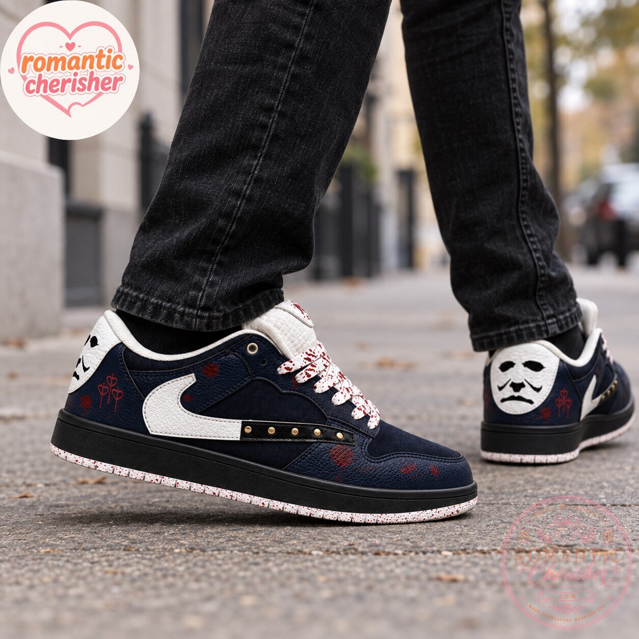 Travis Scott x Michael Myers Slashers Custom Dunk Low Sneakers 5 Travis Scott x Michael Myers Slashers Custom Dunk Low Sneakers
