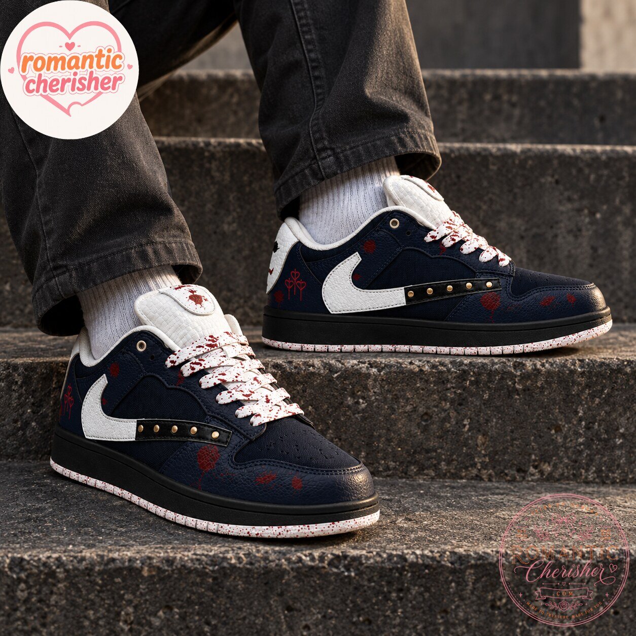 Travis Scott x Michael Myers Slashers Custom Dunk Low Sneakers 6 Travis Scott x Michael Myers Slashers Custom Dunk Low Sneakers