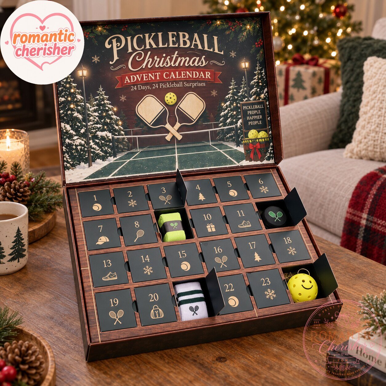 Pickleball 24 Days Christmas Advent Calendar