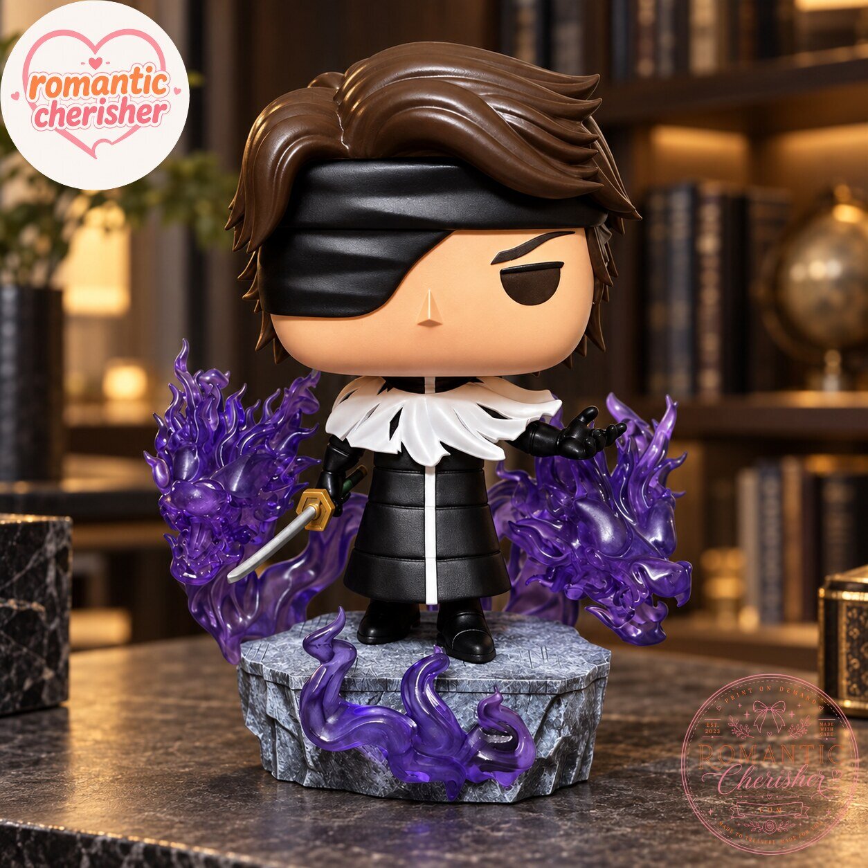 Bleach TYBW Sosuke Aizen Hado 99 Five Dragons Custom Funko Pop Figure